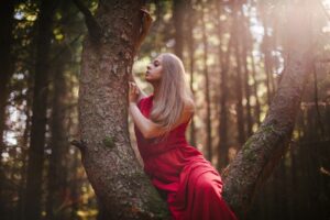Photo red dress